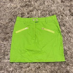Lime Green Mini Skirt